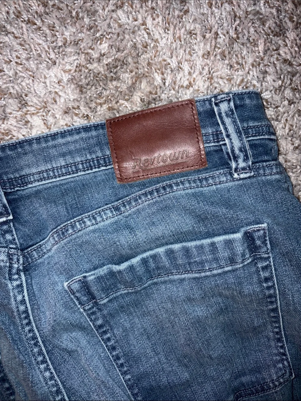 Revtown Men's Slim Straight Blue Denim Jeans